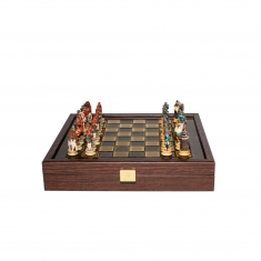  Manopoulo, Greek Samurai Resin Chess set with Bronze chessboard   2626  (S